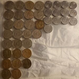 40 Vintage Mexican Peso Coins